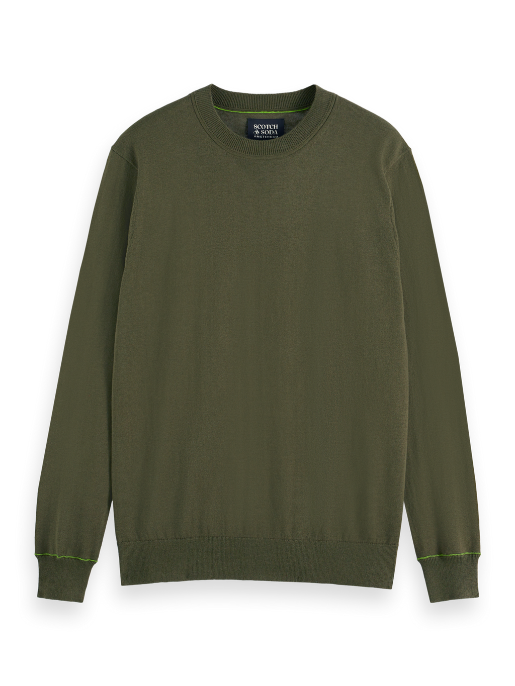 Linen-blend crewneck