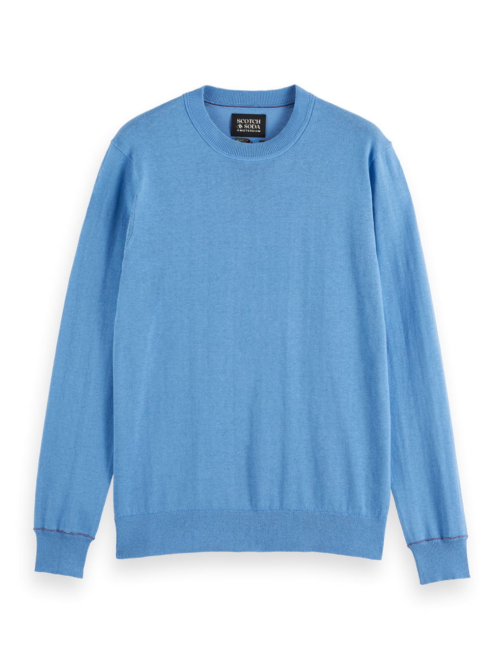 Linen-blend crewneck
