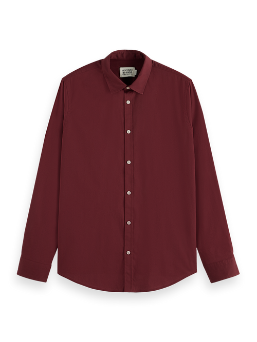 Seasonal core - Slim fit solid poplin shirt