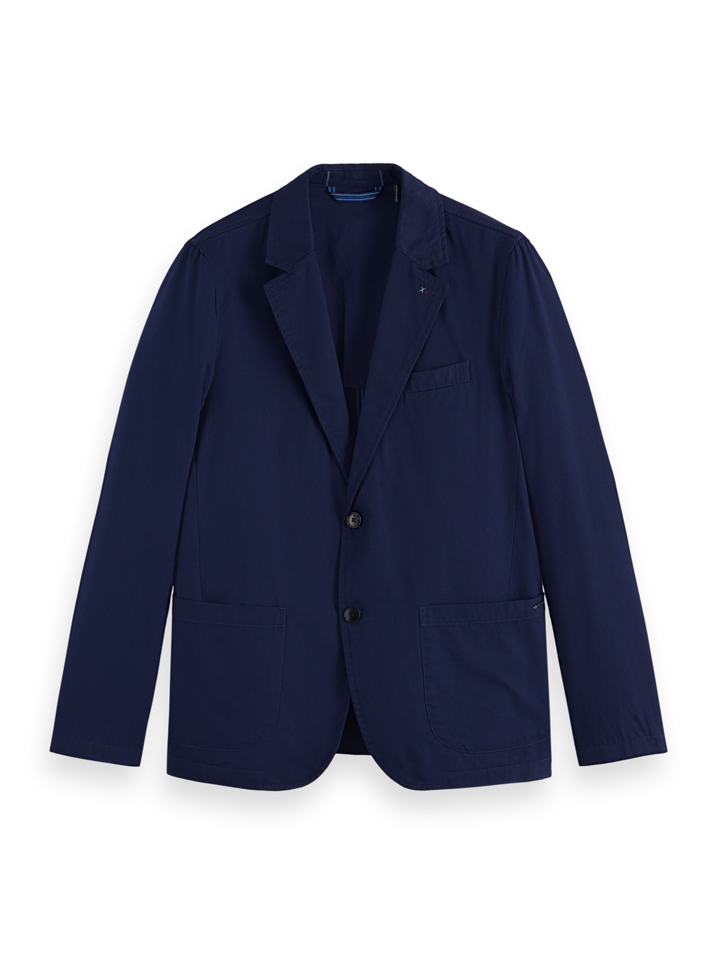 Unconstructed cotton twill blazer