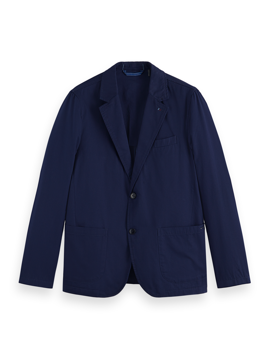 Unconstructed cotton twill blazer