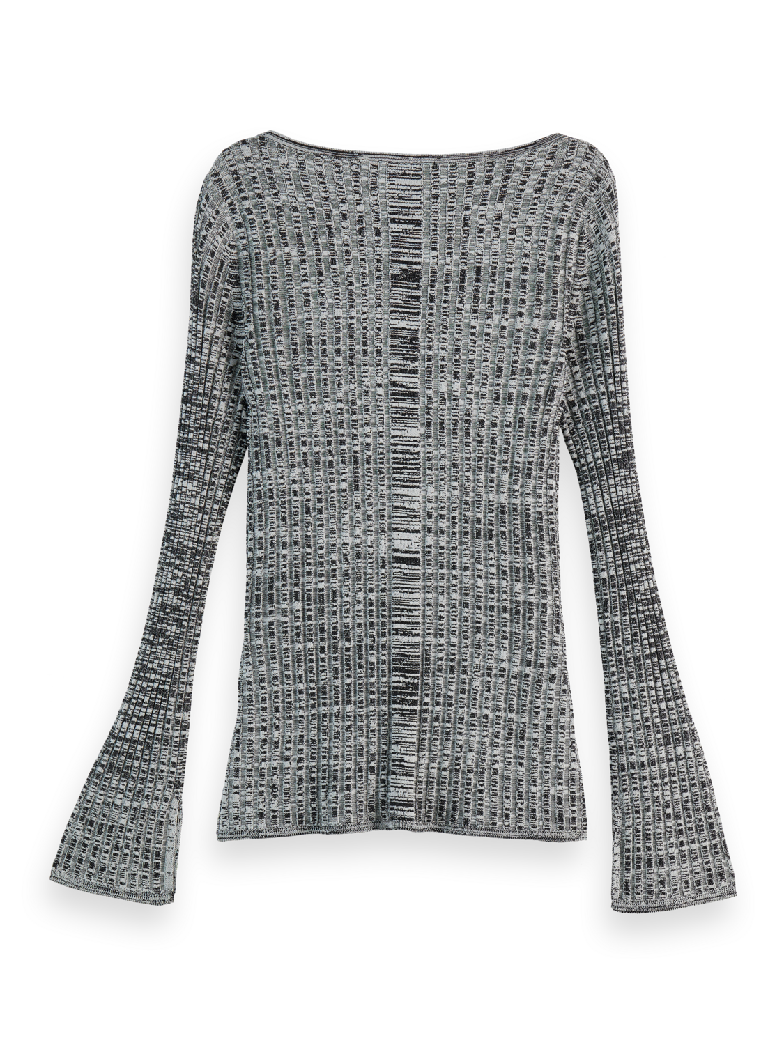Ribbed knitted pullover