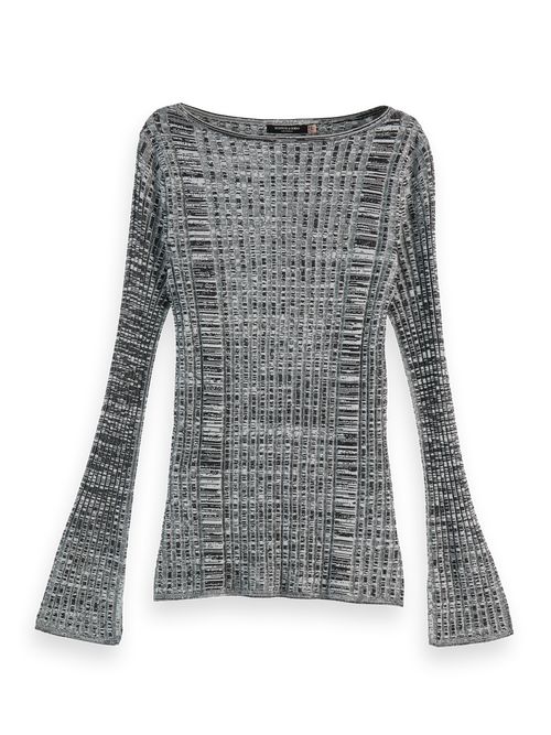 Ribbed knitted pullover