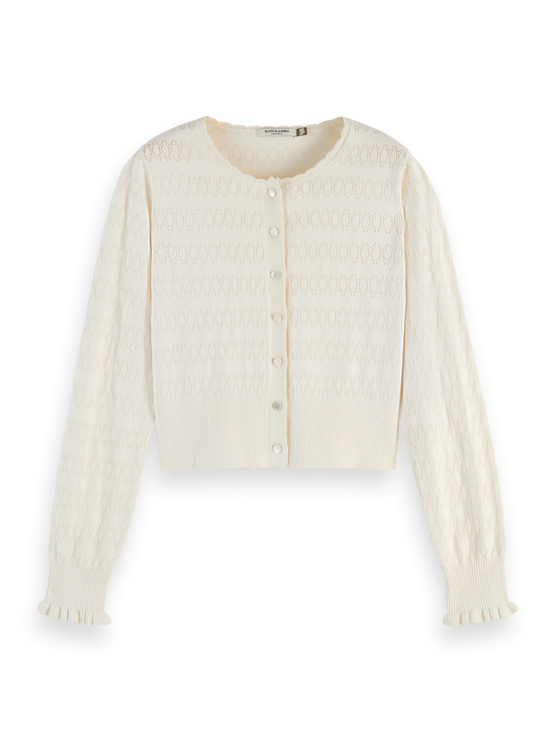 Pointelle cardigan
