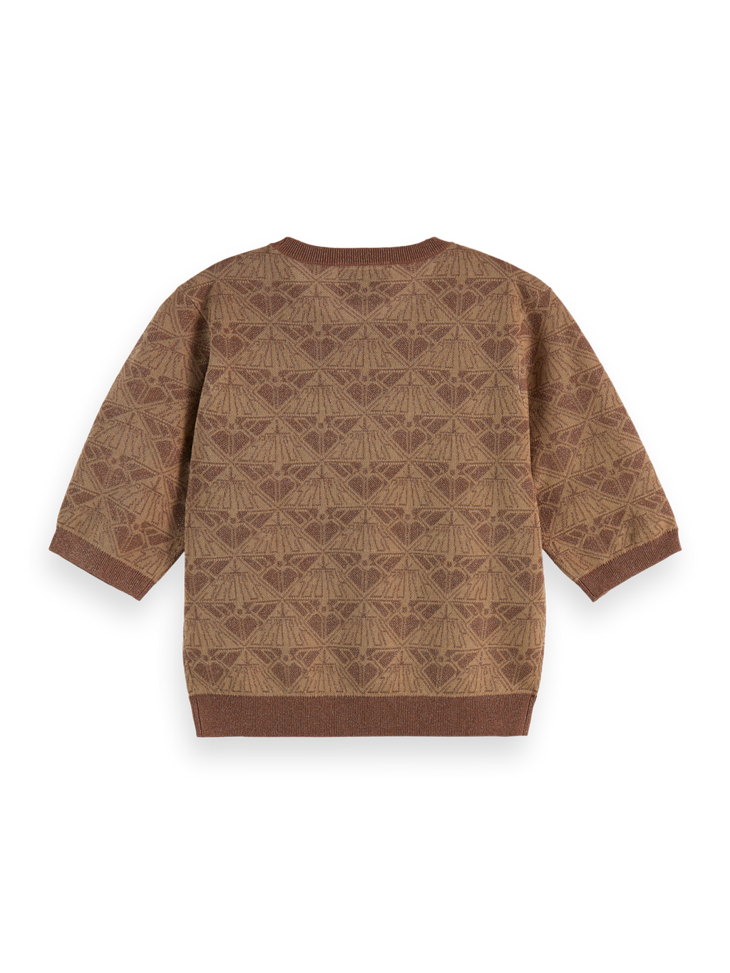Monogram jacquard cropped pullover