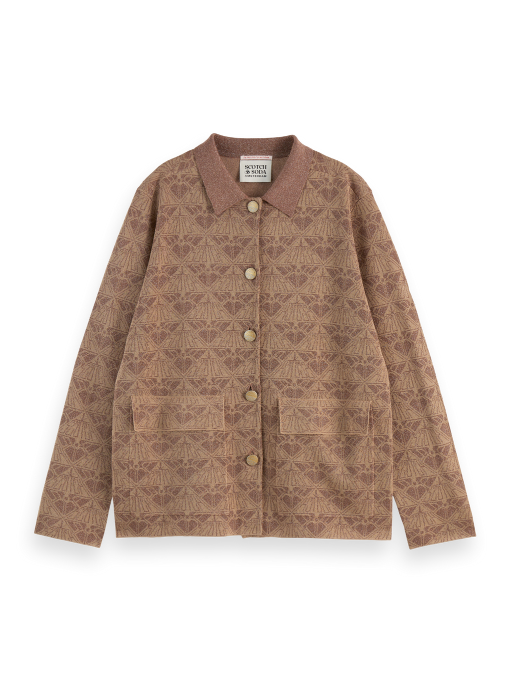 Jacquard knitted jacket