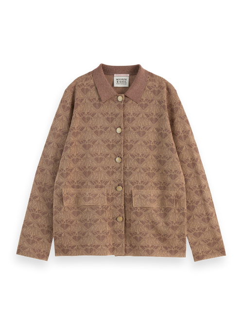 Monogram jacquard knitted jacket