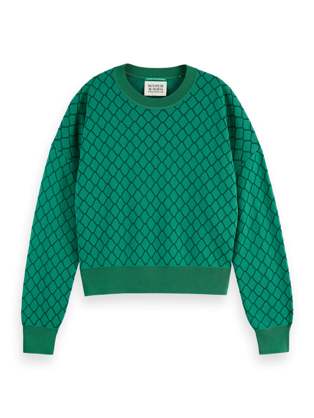 Jacquard relaxed pullover