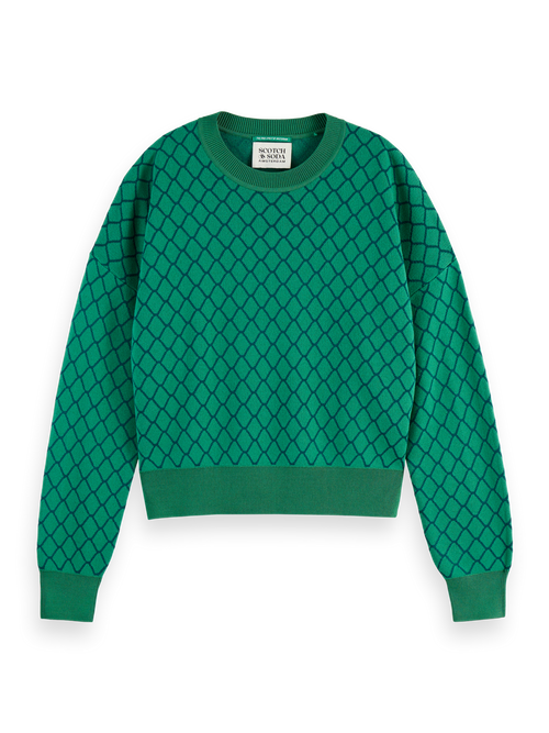 Jacquard relaxed pullover