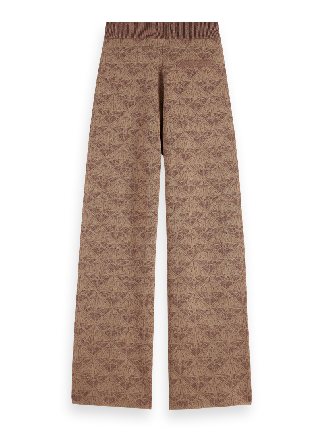 Monogram jacquard knitted trousers