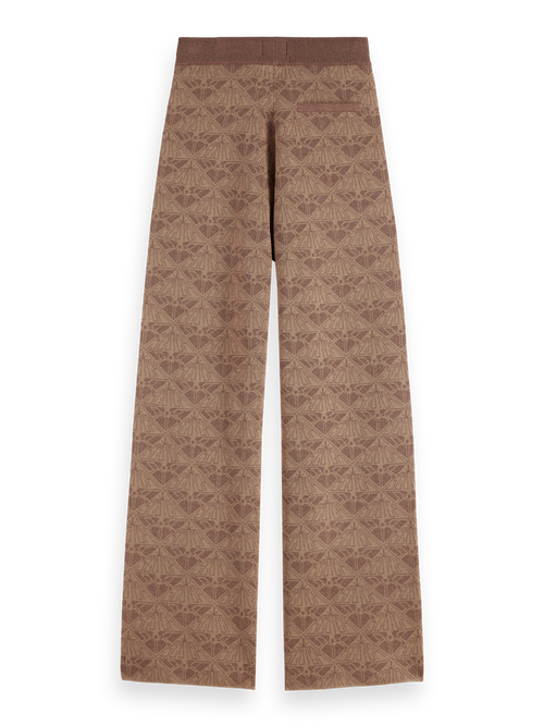 Monogram jacquard knitted trousers