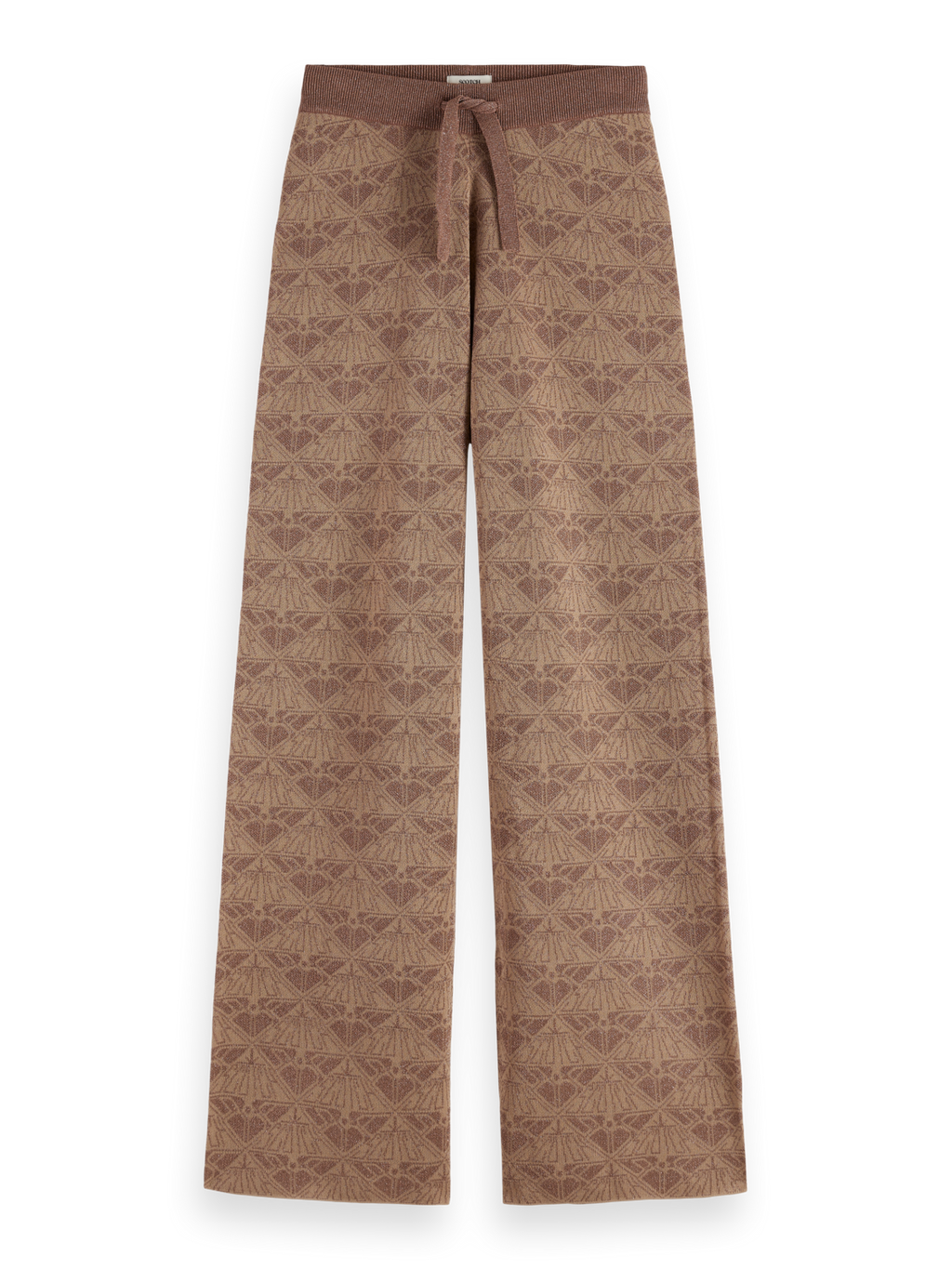 Monogram jacquard knitted trousers