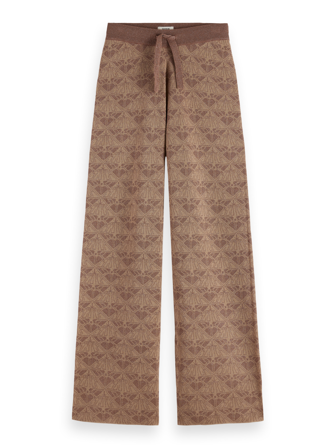 Monogram jacquard knitted trousers