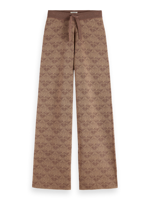 Monogram jacquard knitted trousers