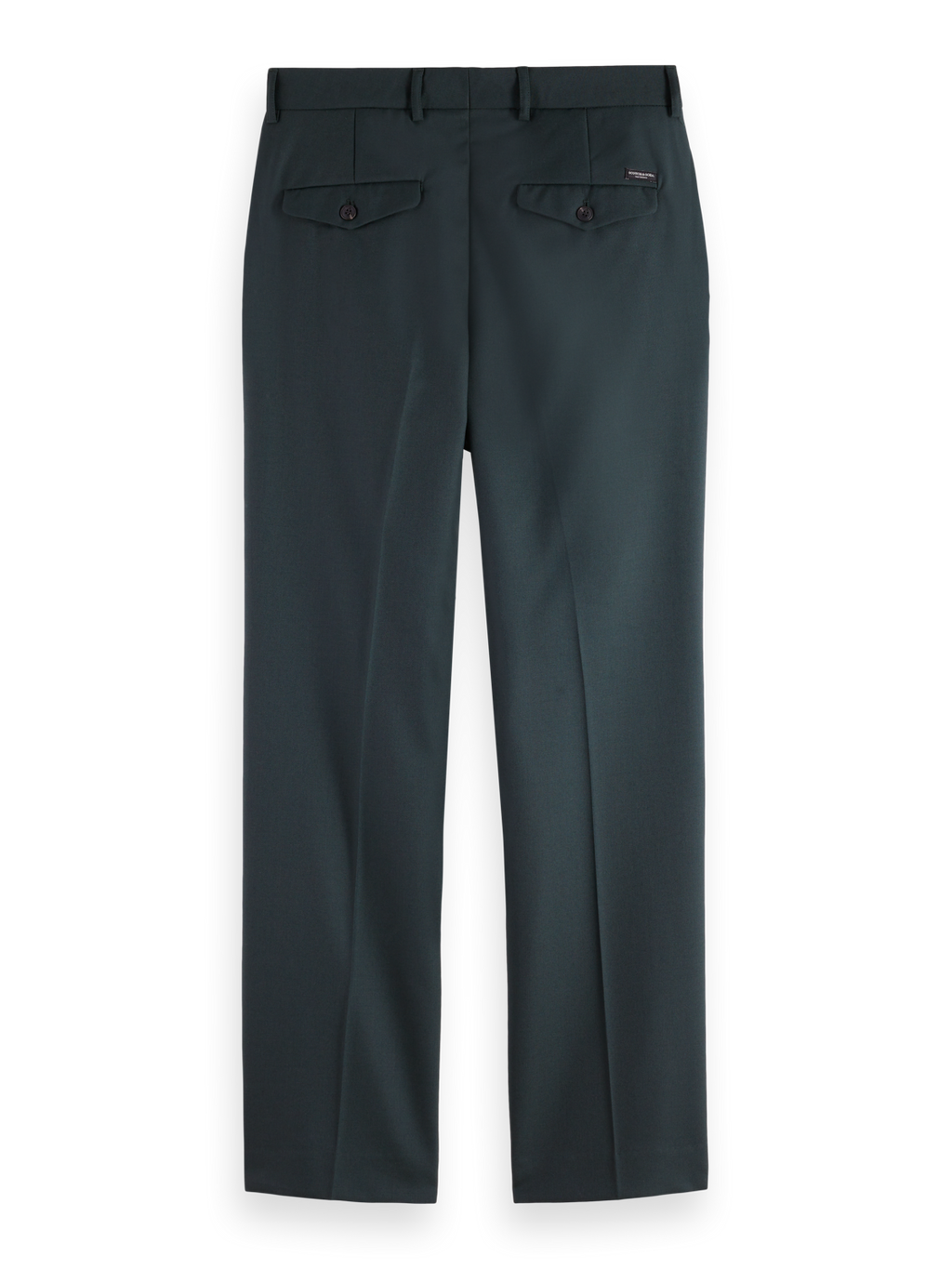 Relaxed straight pleated tailored chino