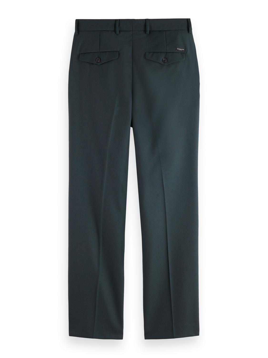 Relaxed straight pleated tailored chino