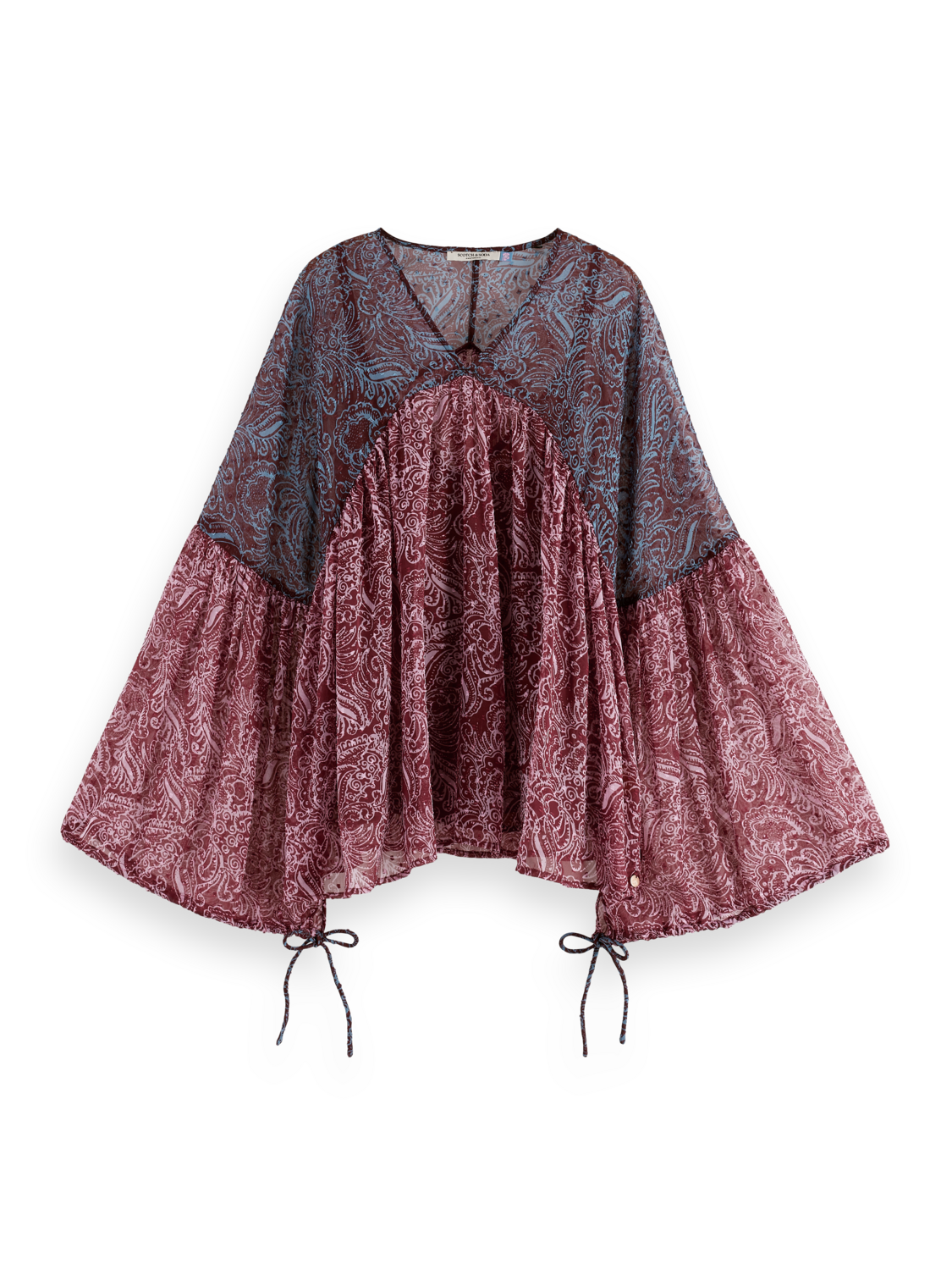 Printed Fil Coupe Top