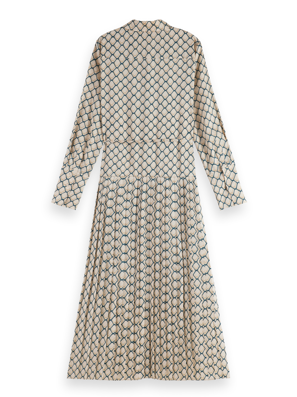 Maxi Printed Pleated Dress