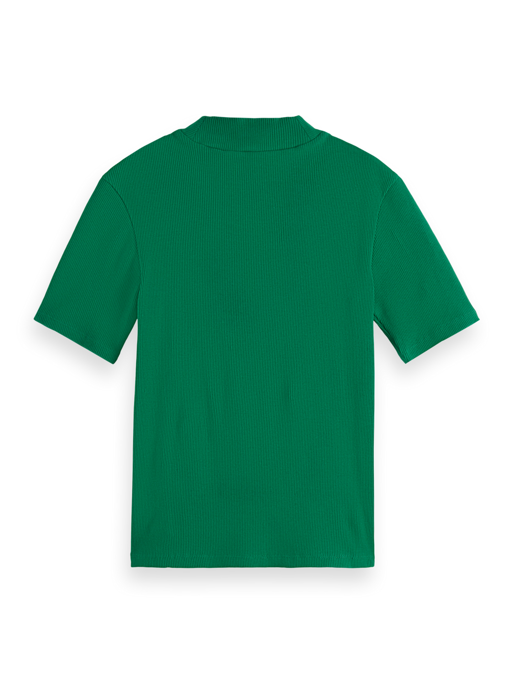 Mock neck rib t-shirt