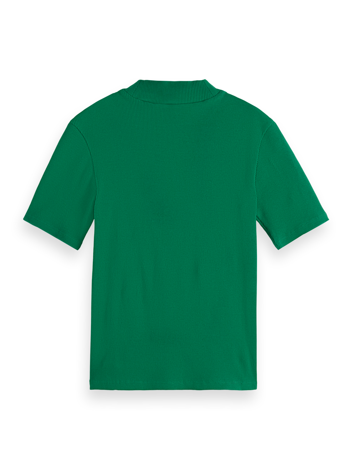 Mock neck rib t-shirt
