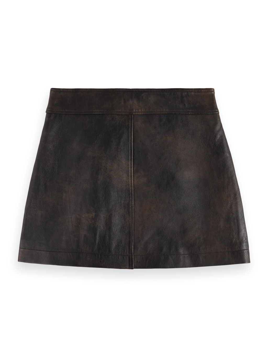 Leather mini skirt