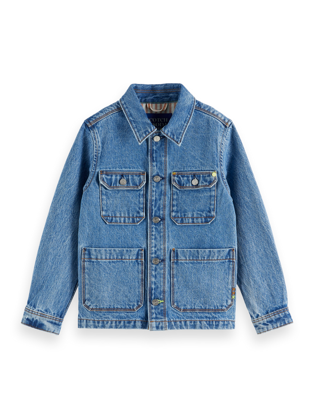 Boys Worked Out Denim Jacket