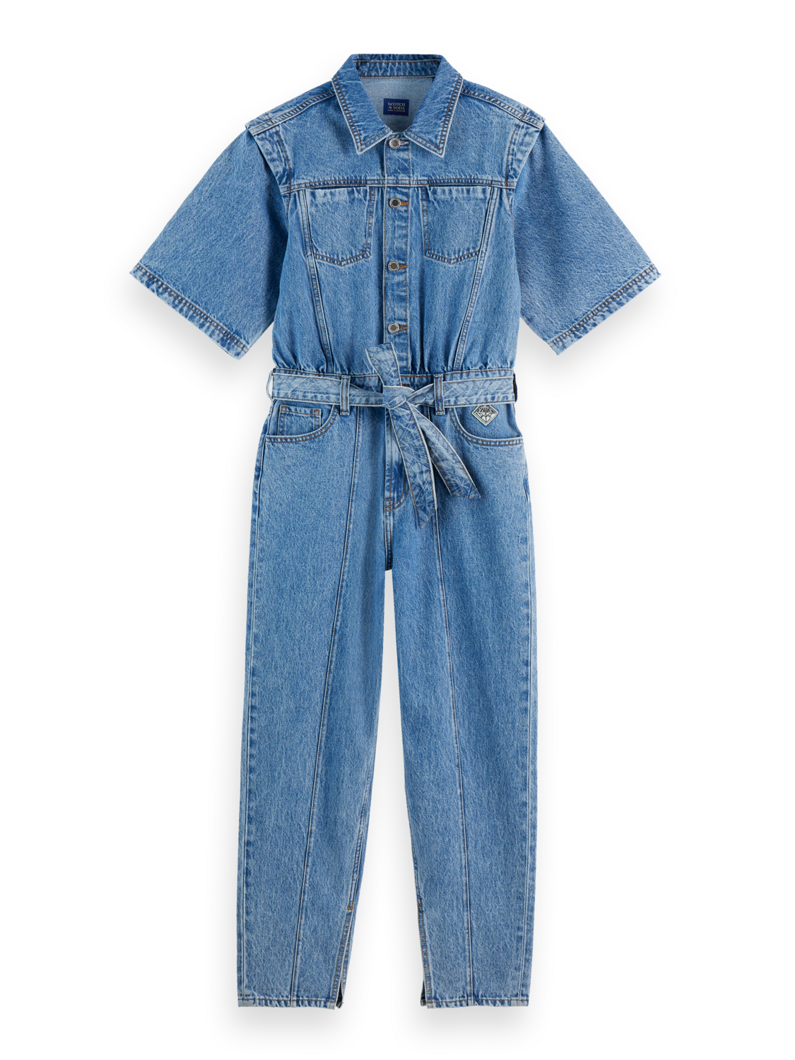 Denim workwear jumpsuit
