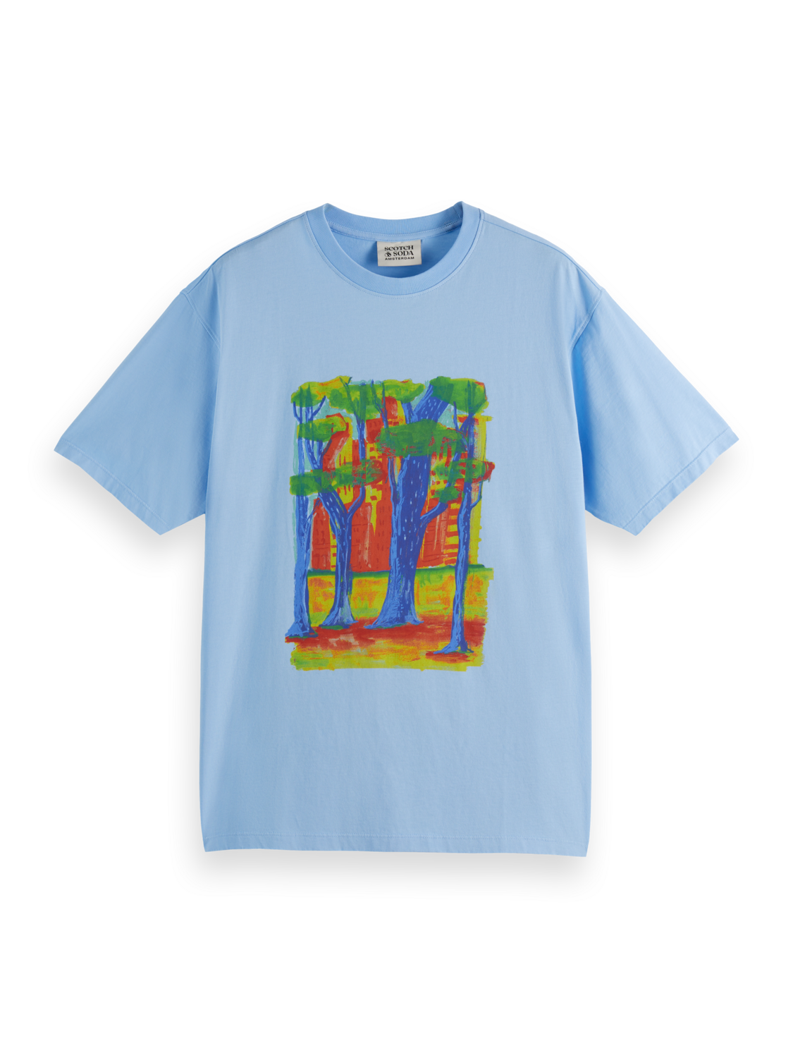 “Scotch & Soda” チェストアートワークプリントTシャツ HB Front chest artwork relaxed fit t-shirt – Scotch & Soda