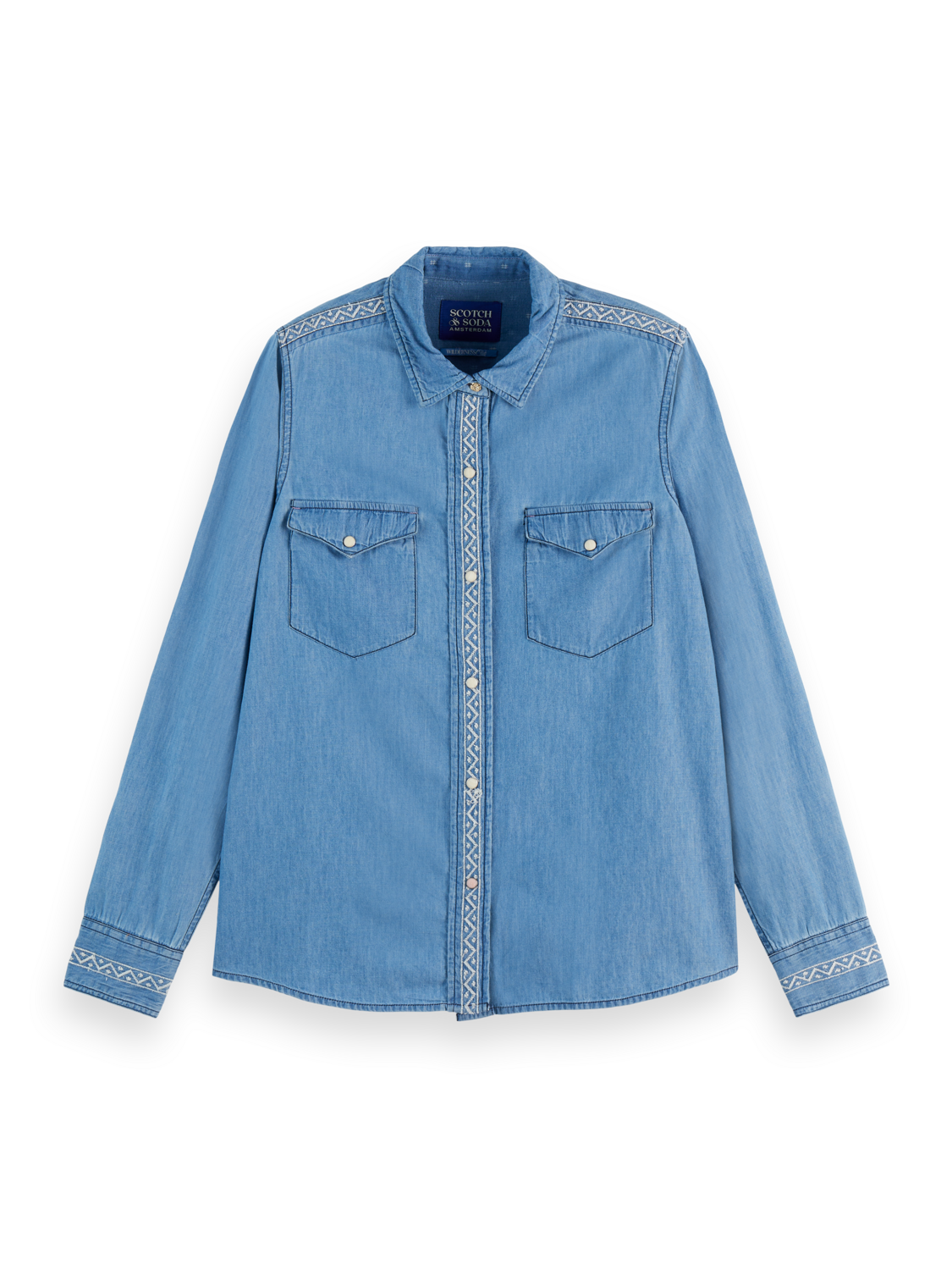 Washed out lightweight denim shirt