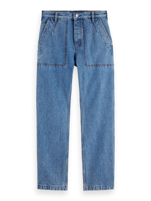 The Verve straight workwear pant in washed denim  Lakehouse