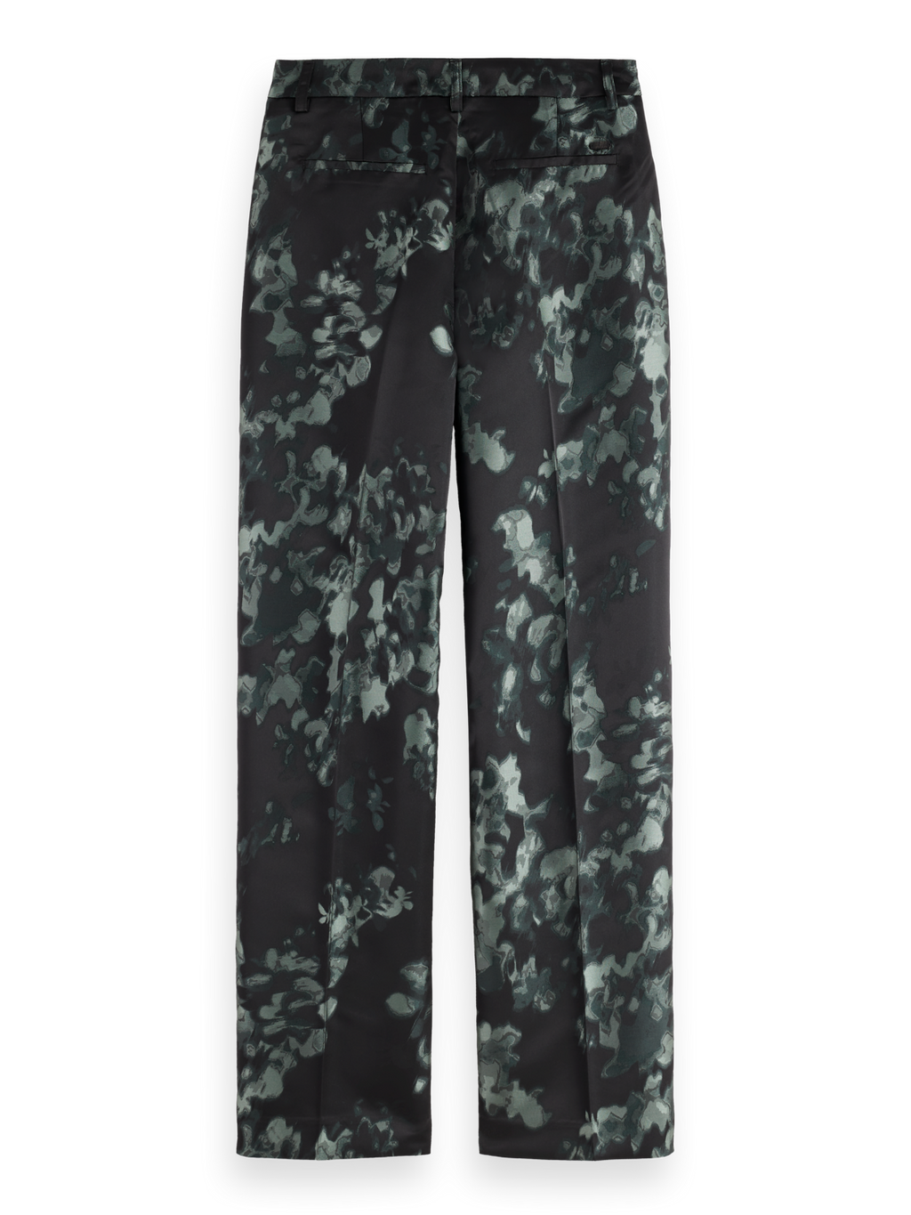 Ripple floral jacquard straight leg pant