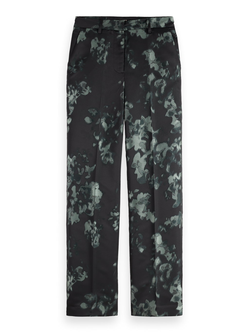 Ripple floral jacquard straight leg pant