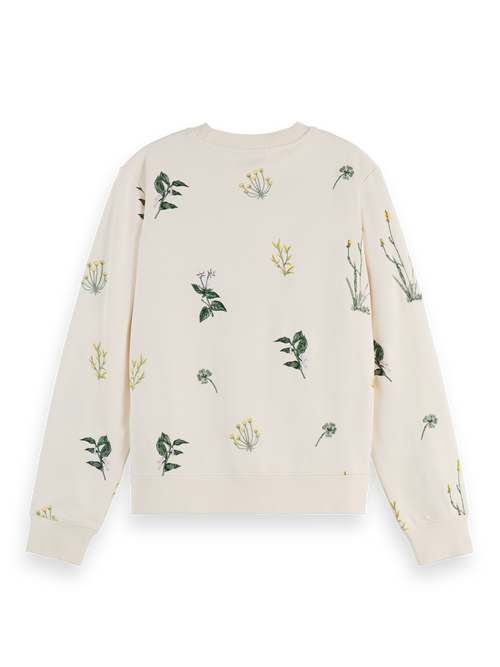 All over embroidery regular sweatshirt