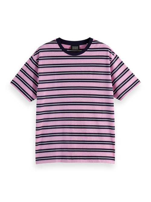 Stripe yarn-dyed relaxed fit t-shirt