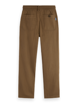 Loose-tapered fabric dyed worker pants