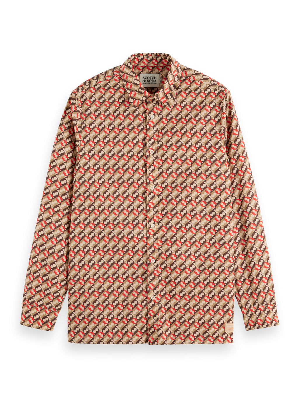 Regular geo-print shirt