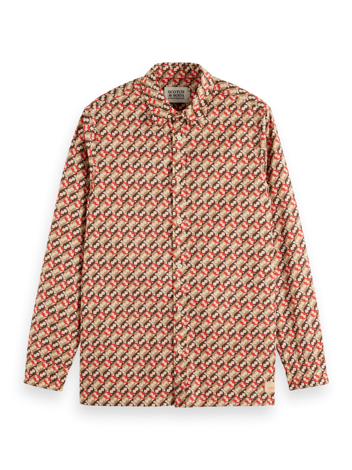 Regular geo-print shirt