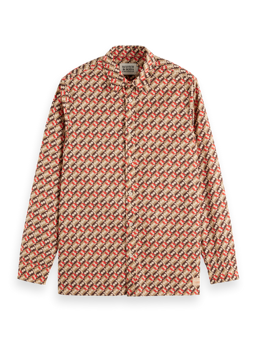 Regular fit geo-print shirt