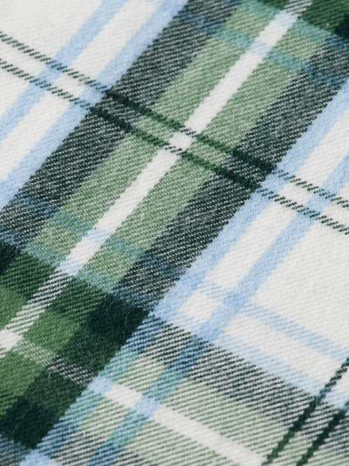 Relaxed fit yarn-dyed flannel check shirt