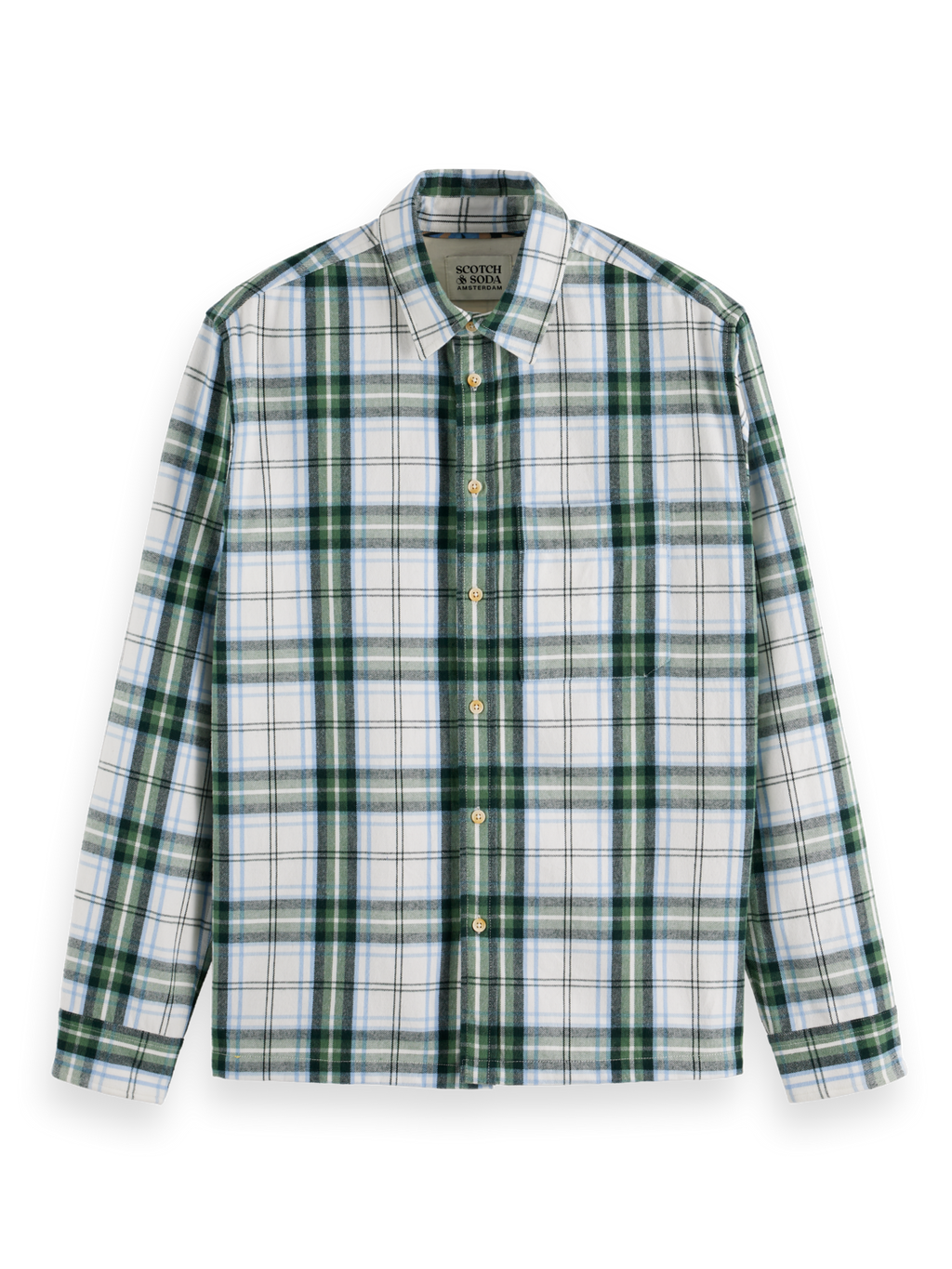 Relaxed yarn-dyed flannel check shirt