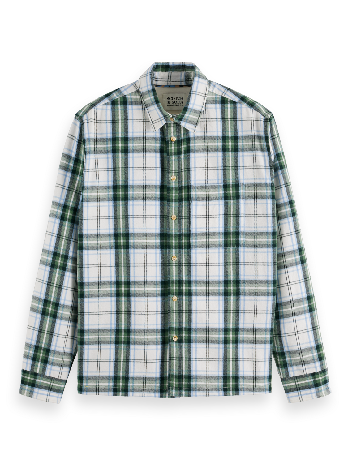 Relaxed yarn-dyed flannel check shirt