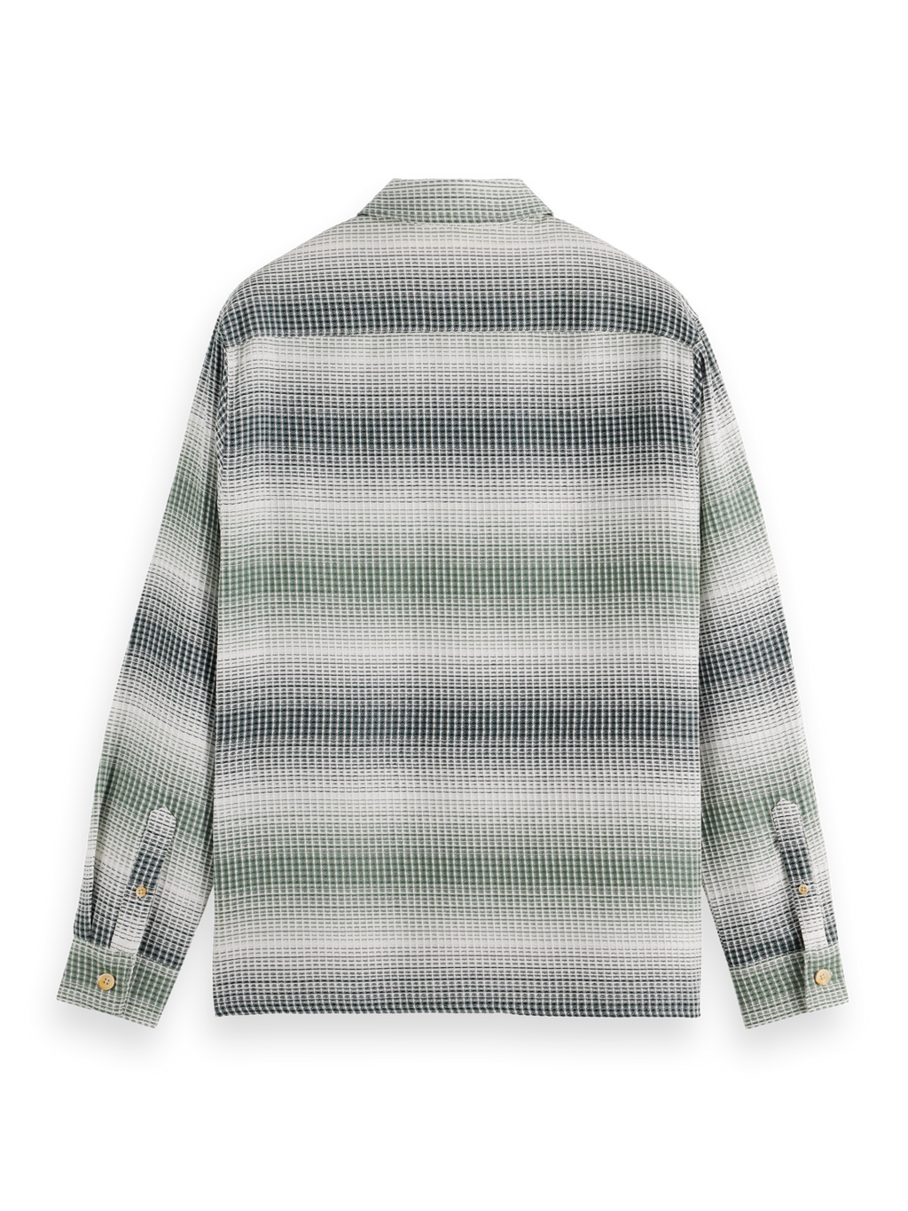 Relaxed fit stripe waffle shirt