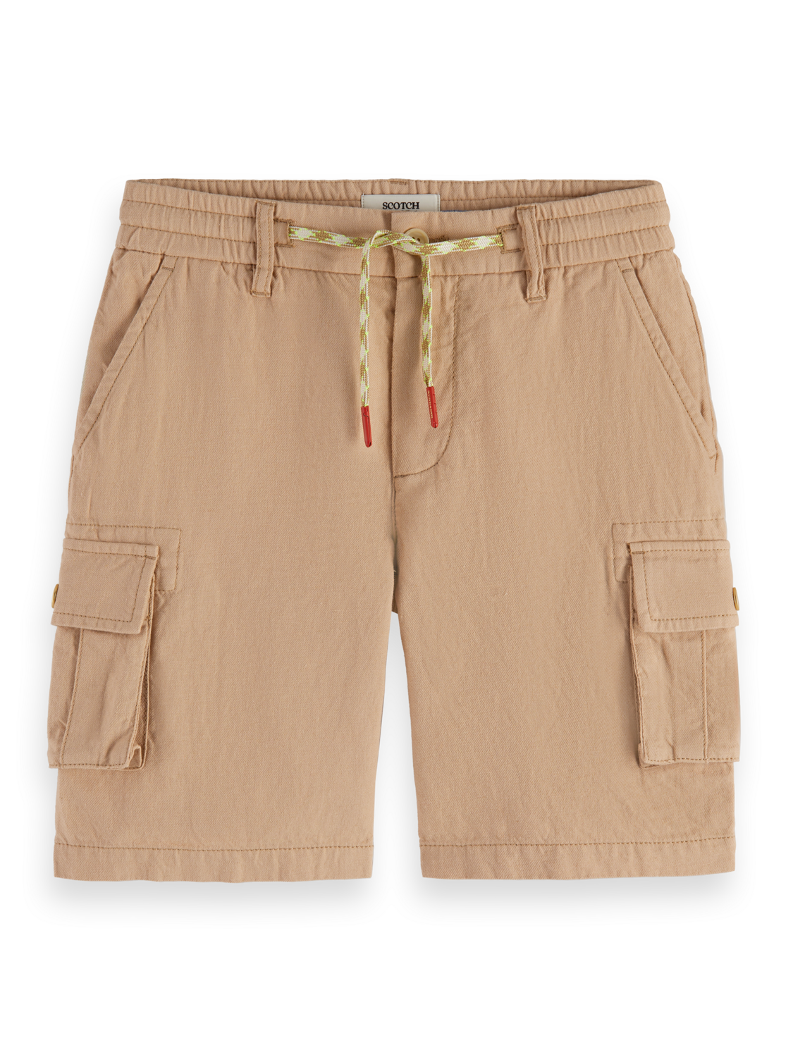 Boys Linen Blend Cargo Shorts