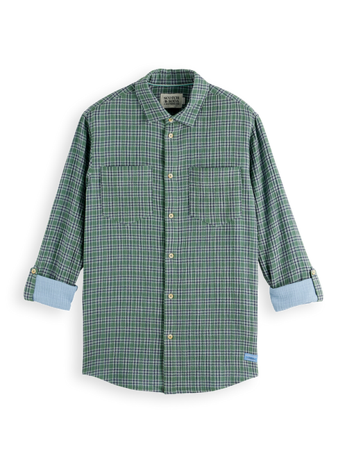 Regular fit double face check shirt