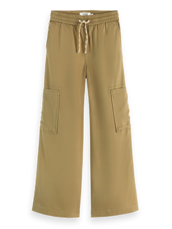 Wide-leg tencel cargo pants