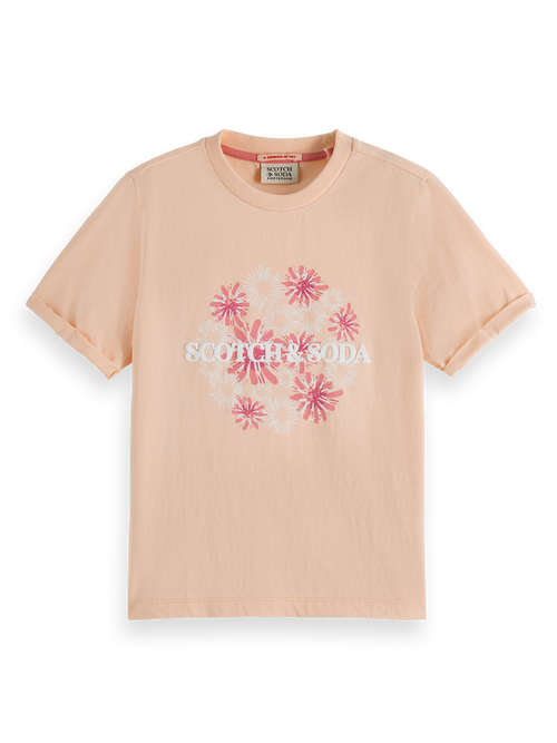 Relaxed-fit garment-dyed t-shirt with front artwork