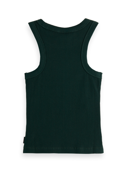 Baby rib slim-fit tank top