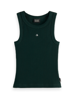 Baby rib slim-fit tank top