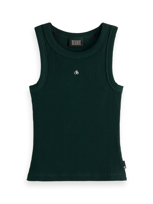 Baby rib slim-fit tank top