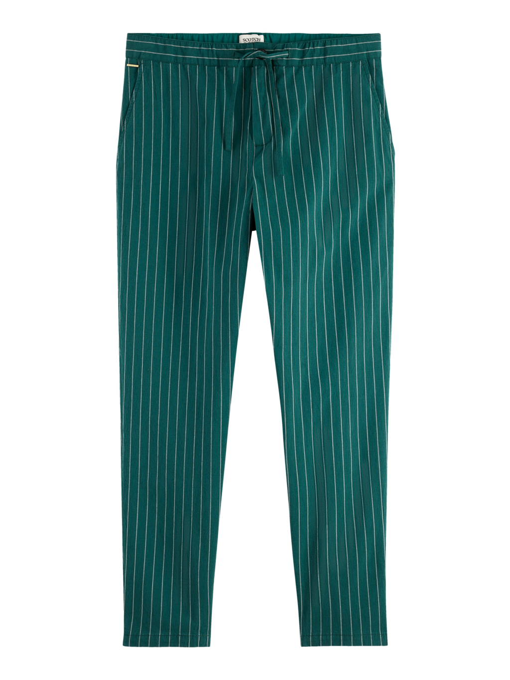 Fave sporty cotton-blend pinstripe jogger